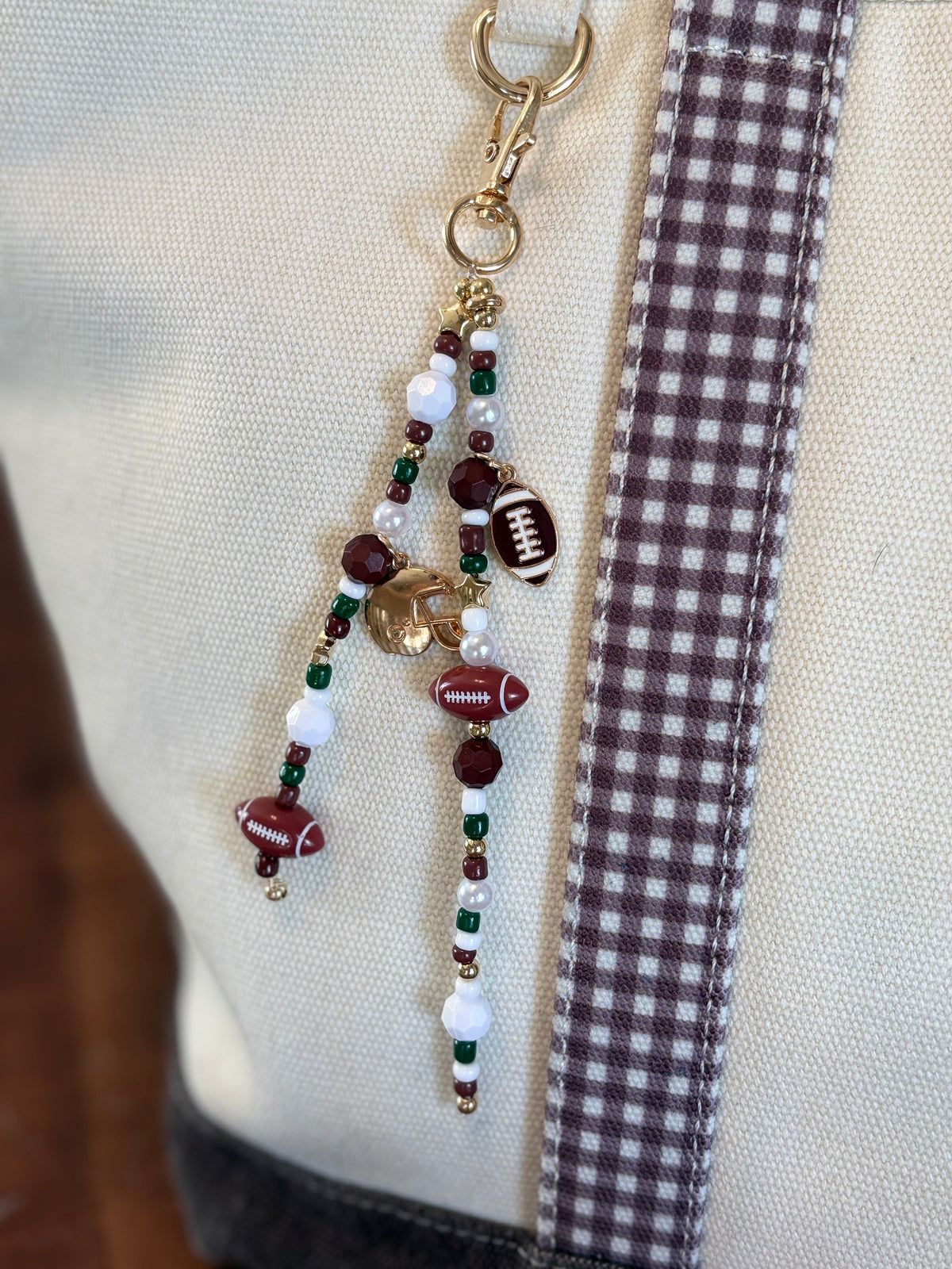 Football Helmet Bag Charm