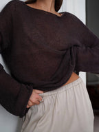 Hollow Knit Sweater Top