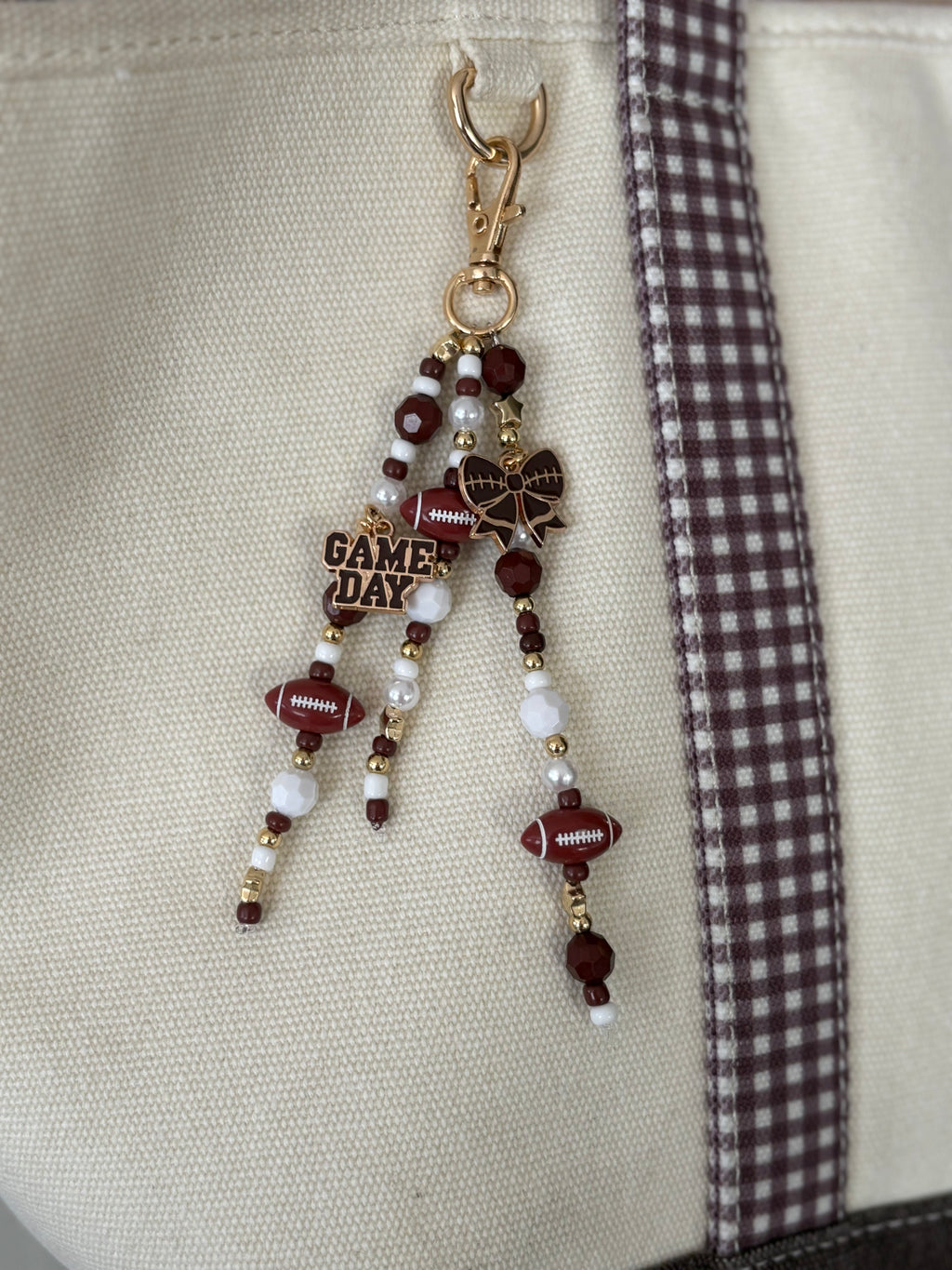 Football Game Day Bag Charm