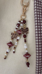 Football Game Day Bag Charm