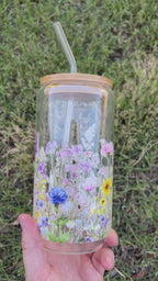 Whispering Meadow Wildflower Glass