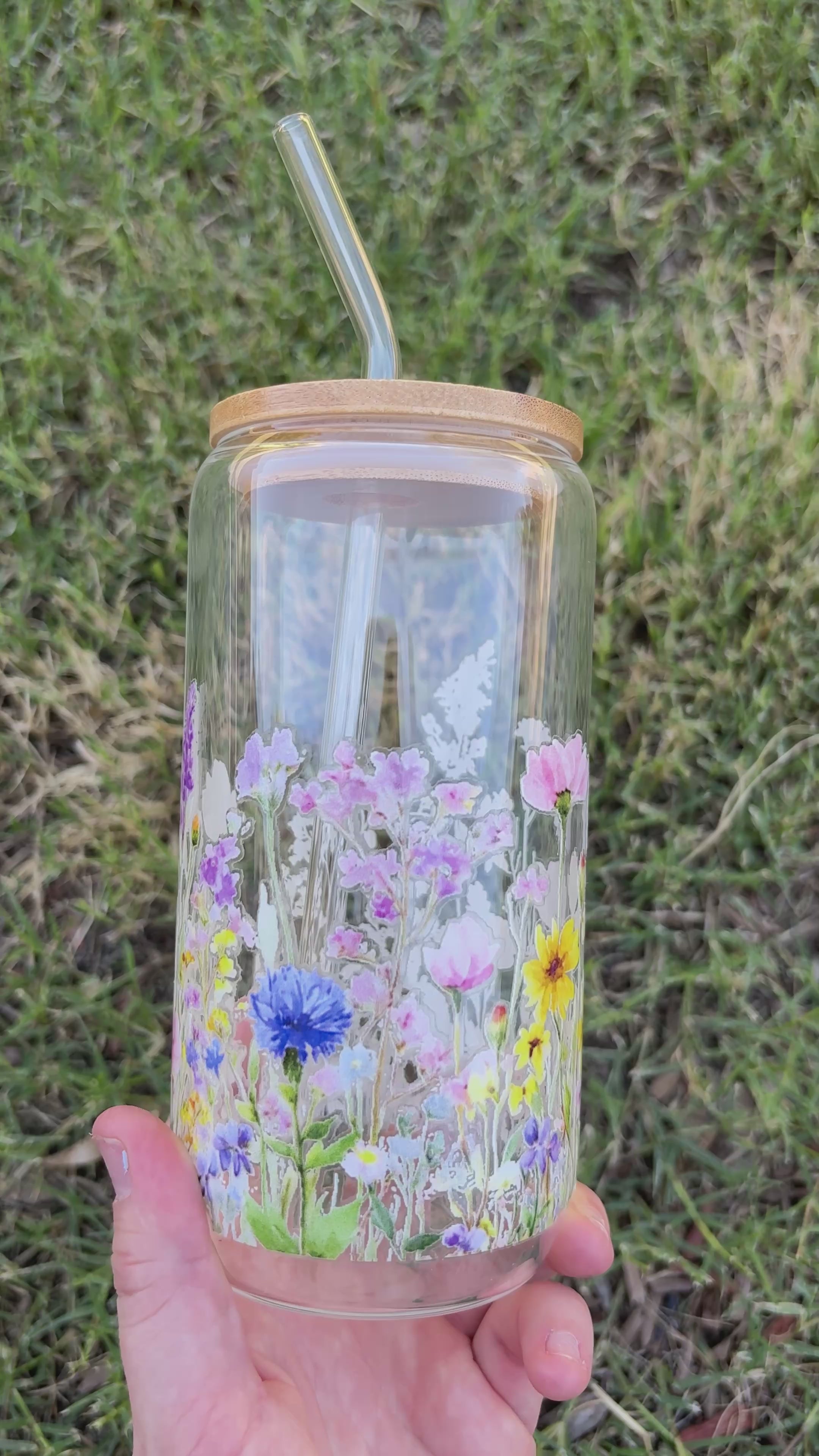 Whispering Meadow Wildflower Glass
